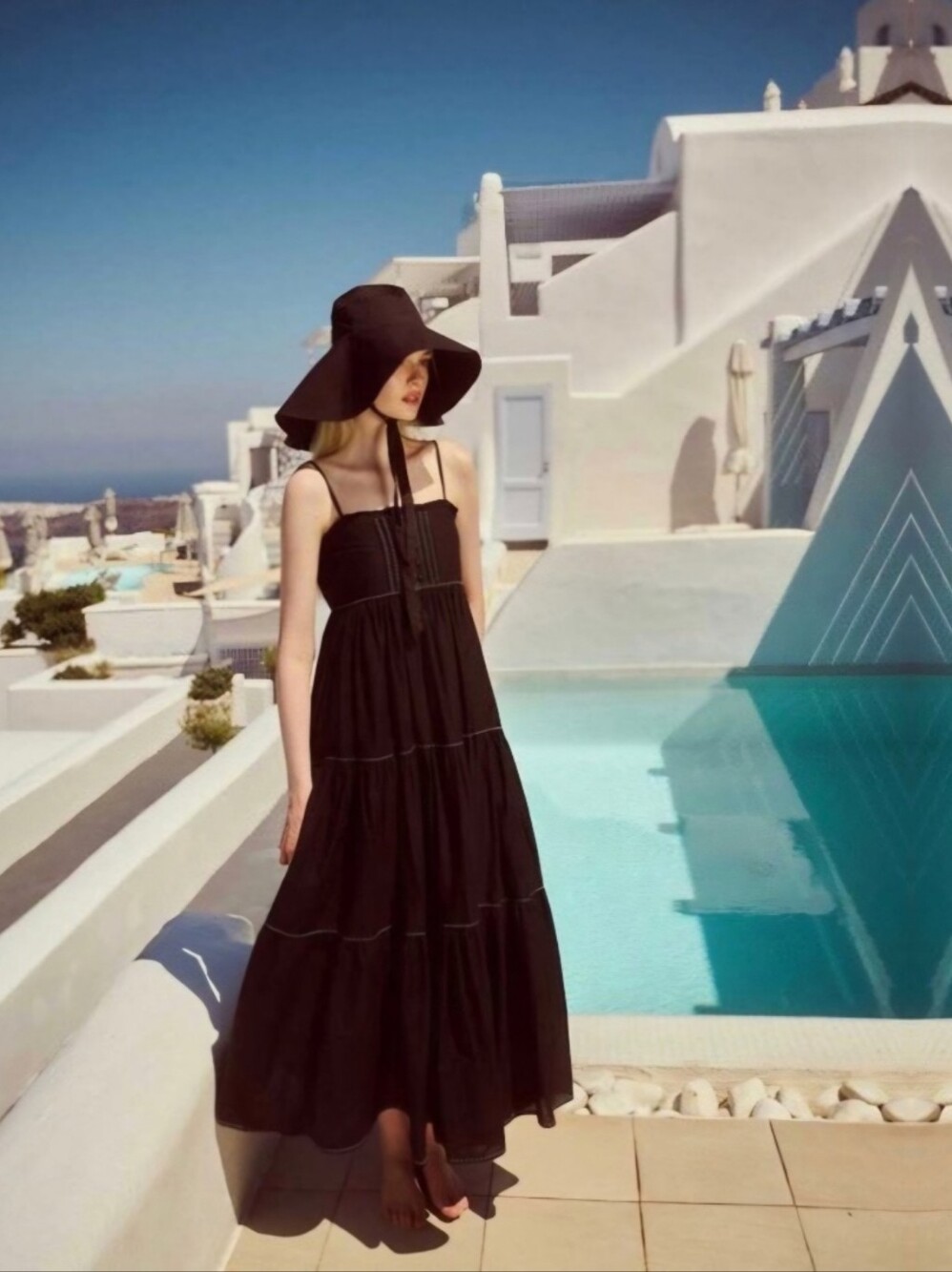 Devotion Twins Tiered Square-Neck Dress